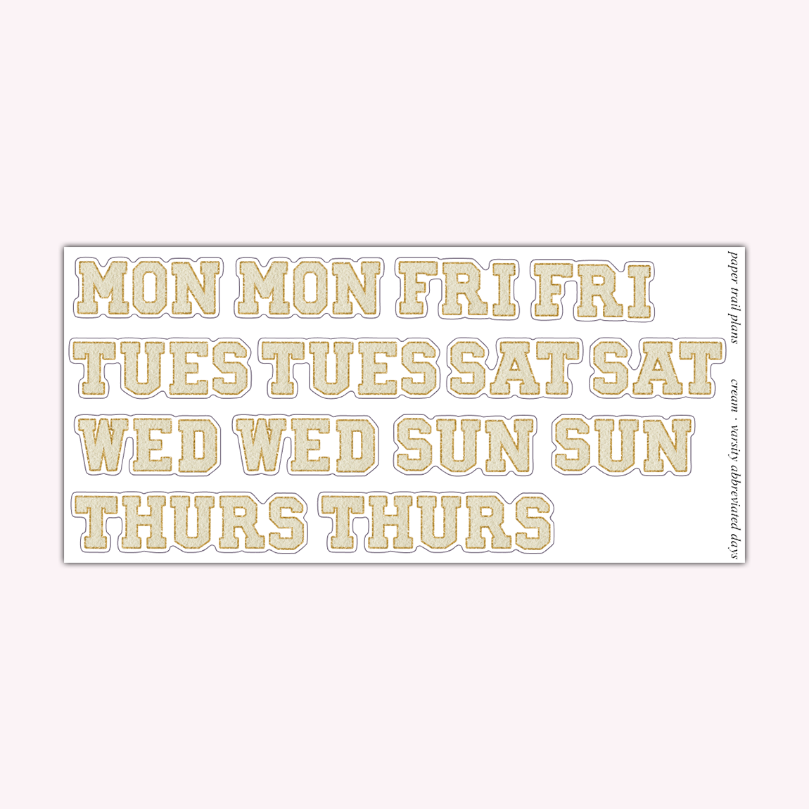 Varsity Abbreviated Days