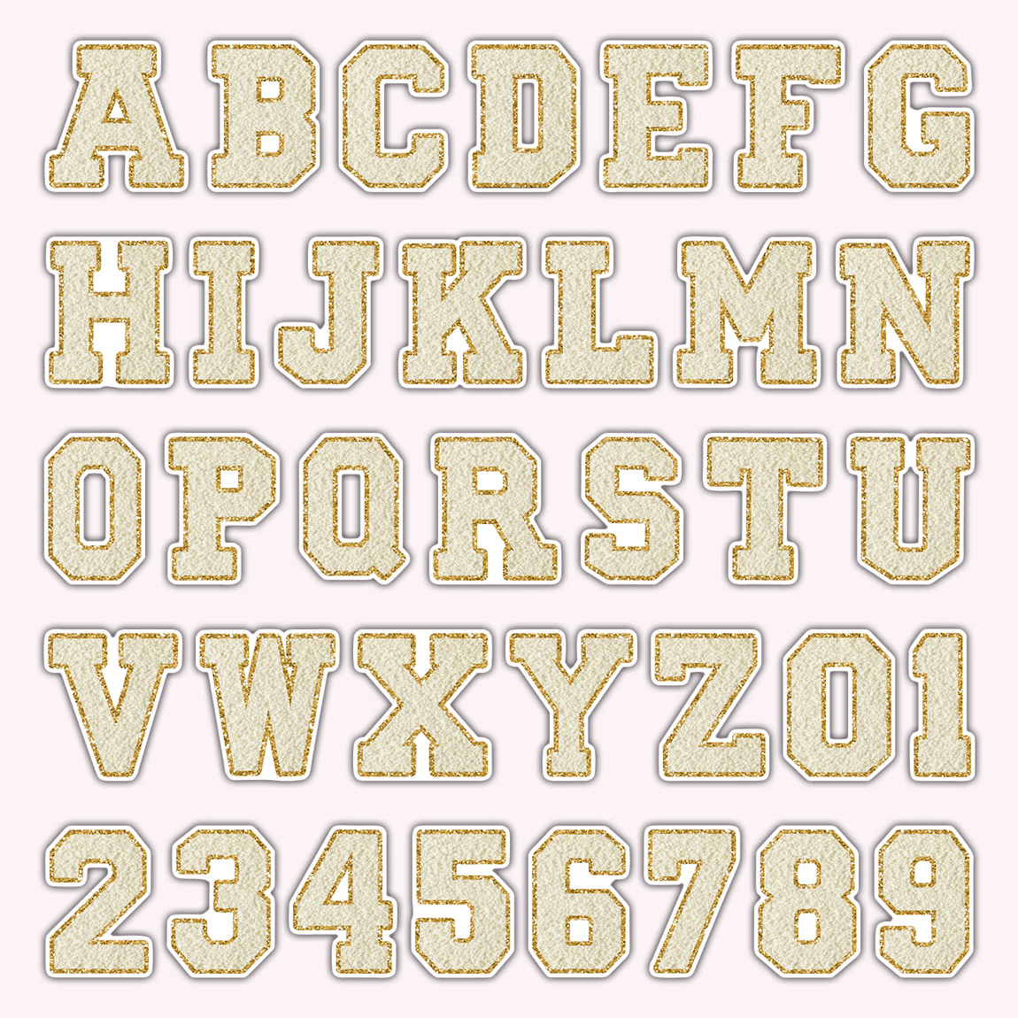 Varsity Letter Vinyl Stickers