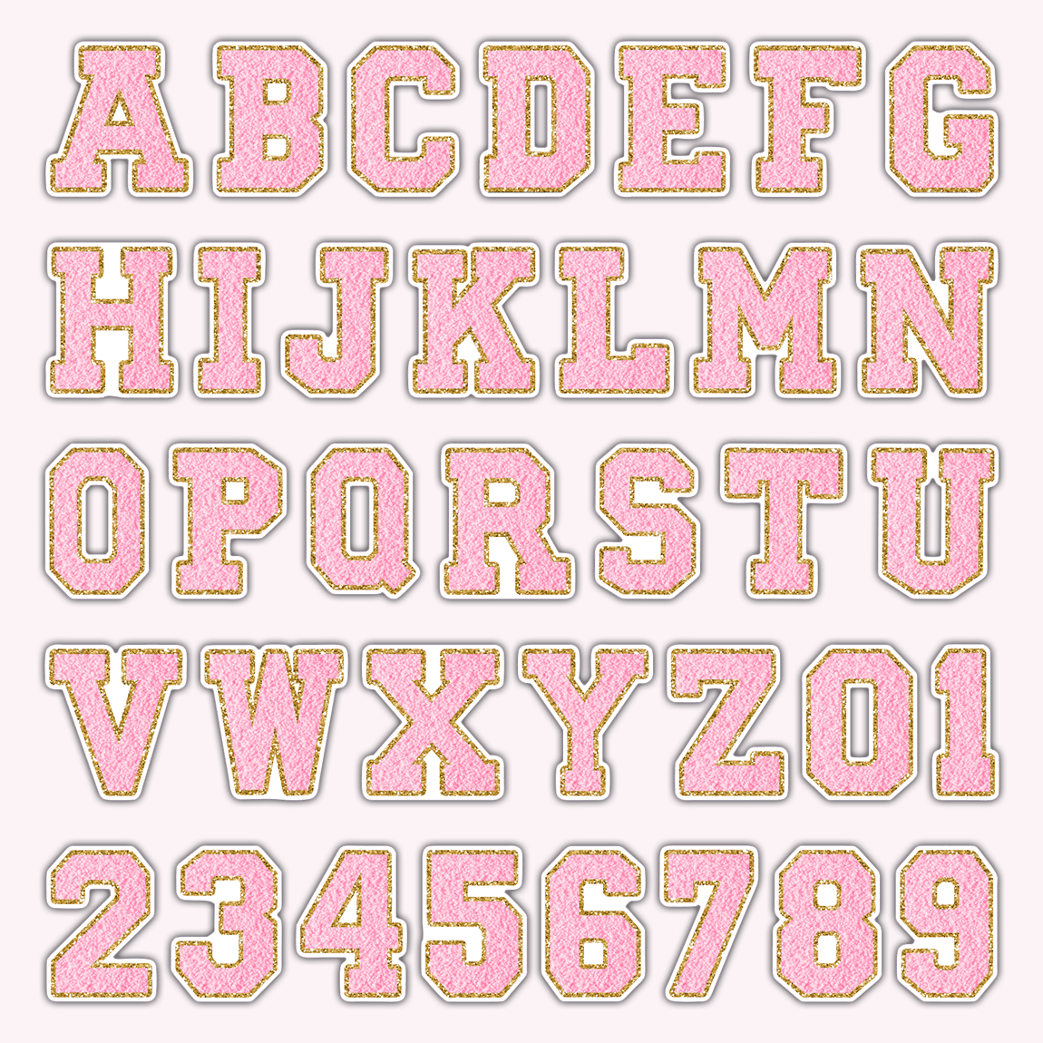 Varsity Letter Vinyl Stickers