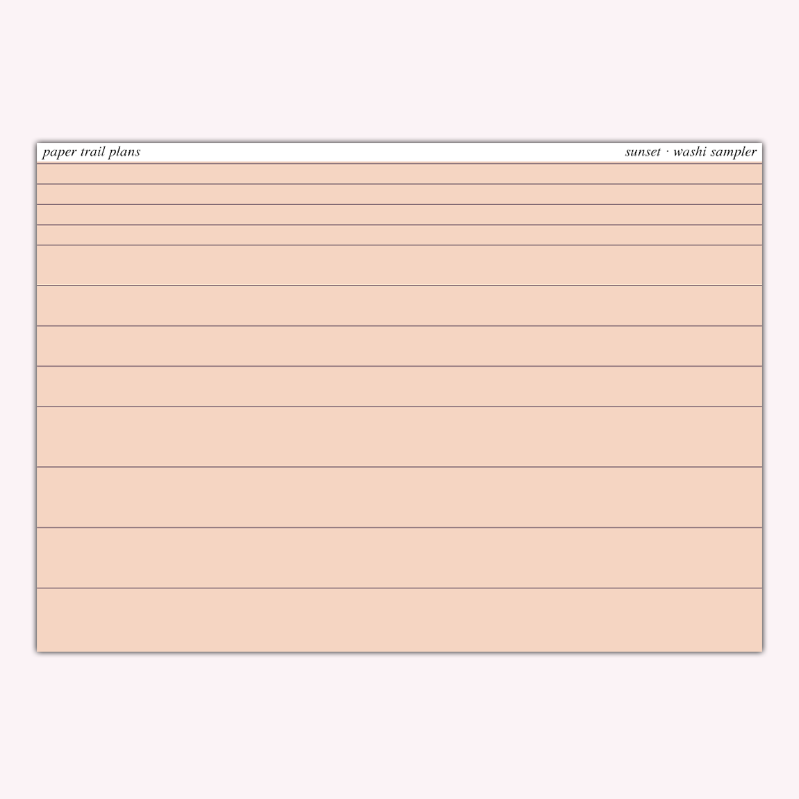 Washi Samplers - Summer '26 Palette