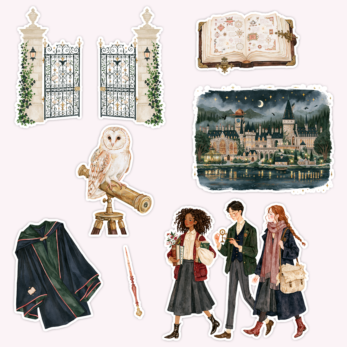 Witchcraft & Wizardry Die Cut Sticker Set
