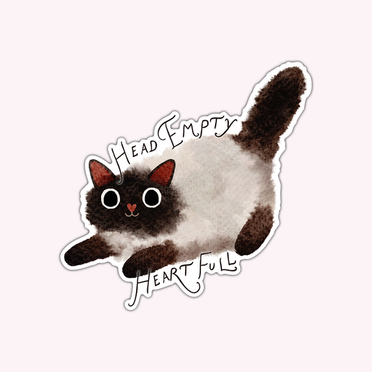 Head Empty, Heart Full Vinyl Sticker